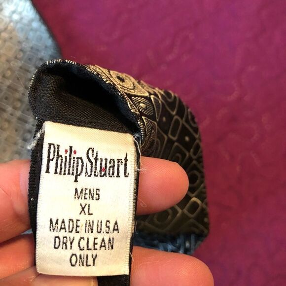 Philp Stewart tux vest -- light gray W/ a gold tone in certain lights - Picture 4 of 7